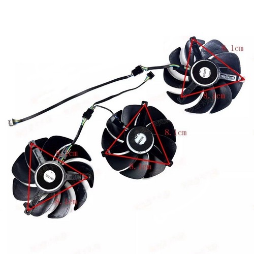 98mm 105mm ZOTAC RTX 4080 4090 TRINITY OC Graphics Card Fan Replacement TD85 - 第 3/8 張圖片