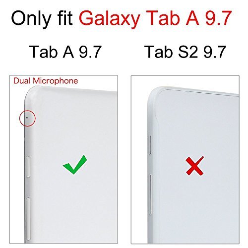 Smart Book Cover Case für Samsung Galaxy Tab A 9.7 (SM-T550, SM-P550) - Slim - Bild 3 von 8