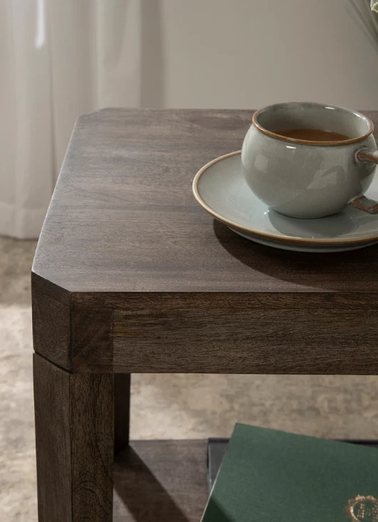 Wood End Side Table Living Room Sofa Coffee Storage Nightstand Small Rectangle - Image 2 of 4