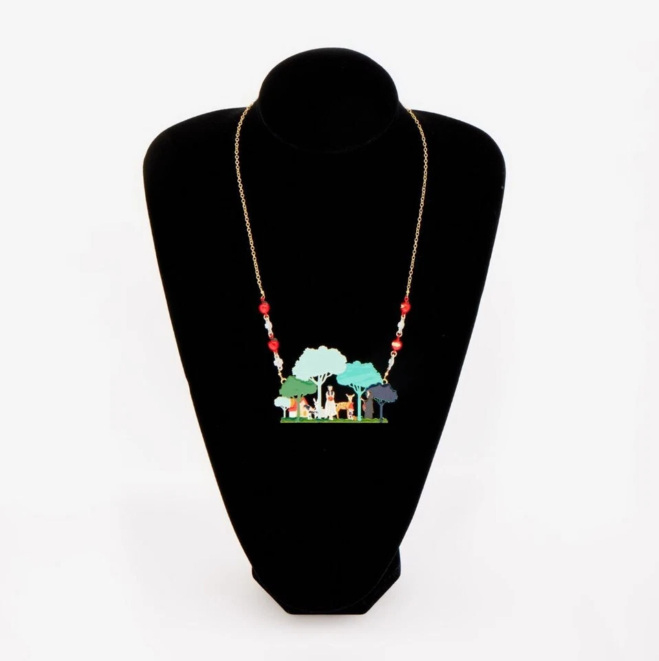 LES NEREIDES GOLD DISNEY NECKLACE 7 Snow White 18ct Gold Plated Collective N2 - Image 2 of 2