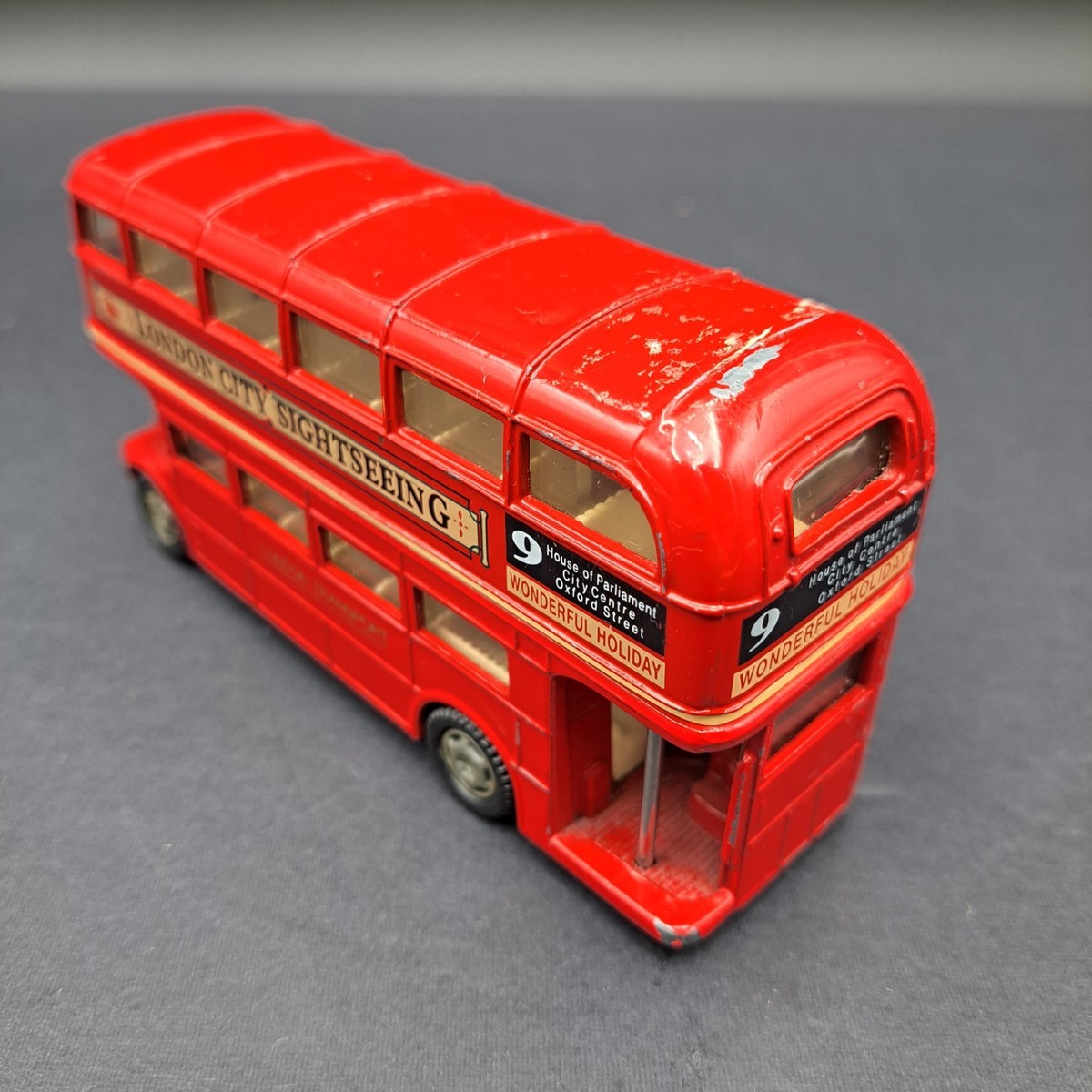 Die Cast London Double Decker Bus Red Motormax 76002 Model Toy Car