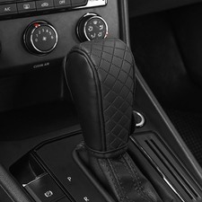 Universal Pu Leather Gear Shift Knob Cover Non-slip Shifter Prot Color Black