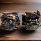 Vintage Pair Brad Taylor Studio Art Abstract Pottery 3D Crabs Pot/cup/vase