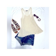 NWOT Lace Crochet Racerback Tank Top M J90