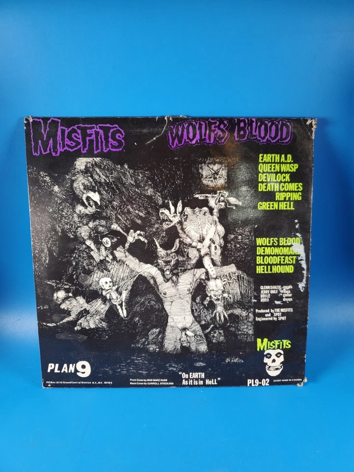 Misfits Earth A.D. Wolfs Blood LP Plan 9 1983  Purple  Samhain Danzig 1st Press  - Image 2 of 4