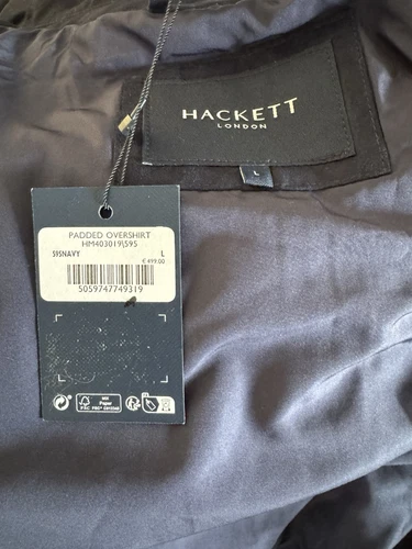Hackett Navy Padded Overshirt Large L BNWT RRP 499.99 - Picture 8 of 8