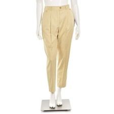 Escada Margaretha Ley Champagne 100 Cotton High Waist Pant sz 40 DE/10 US