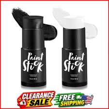 2 Pc Halloween Skeleton Face Body Paint Foundation Stick Kit for Adults
