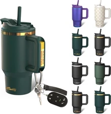 Frost Buddy Thicc - 16 oz Stainless Steel 16 Ounces, Emerald Elegance