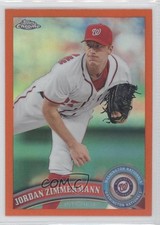 2011 Topps Chrome Retail Orange Refractor Jordan Zimmermann #102 0c2