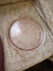 Jeannette Pink Depression Glass Doric Platter/Tray w/Handles 10"
