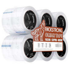 Industrial Grade Clear Packing Tape 12 Rolls 110 Yards per Roll 2" Wide X 2 Mil