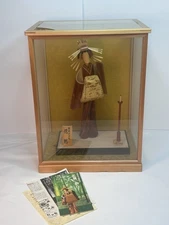 Vintage Echizen Bamboo Doll Geisha Girl W/display Case
