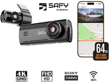 BlackVue SAFY9 2CH ? 4K/FHD HDR Front & Rear Dash Cam with 64GB MicroSD Card NEW