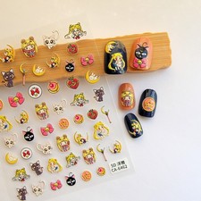 Anime Sailor Moon Nail Stickers 3D Nail Stick...