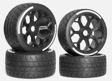 4x 1:7 Scale RC Car Tyre Replacement Hubs Wheel