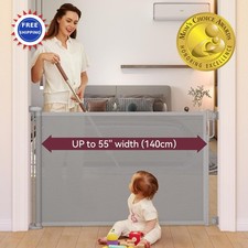 Retractable Baby Gate for Doorways 33 Tall Extends 55 Wide Momcozy Easy Stairs