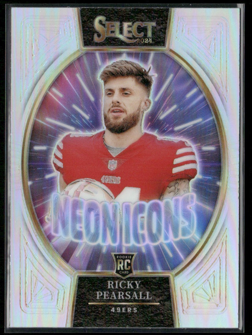 2024 Panini Select - Neon Icons Ricky Pearsall #6 Silver Prizm (RC)