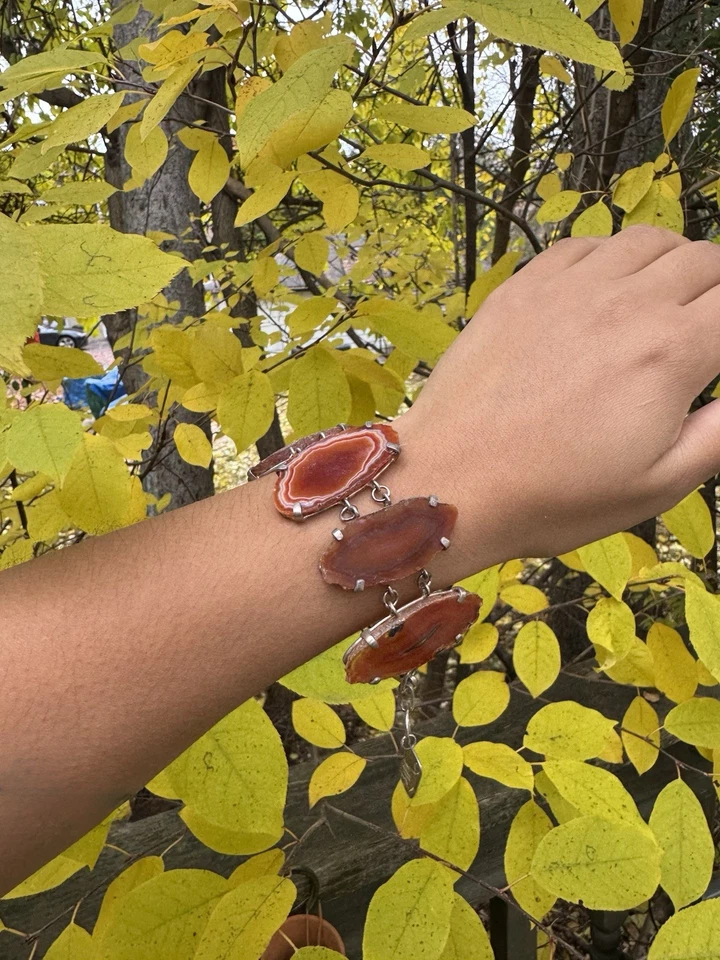 Pulsera de ágata 925 lonchas 7" Foto 3 de 4