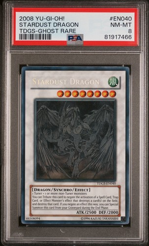 PSA 8 Stardust Dragon Ghost Rare TDGS-EN040 Yu-Gi-Oh! 2008 The Duelist Genesis