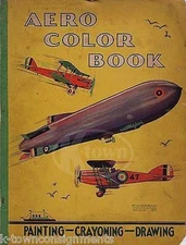 American Zeppelin Airship & Prop Planes Antique Graphic Art Aviation Book Cover