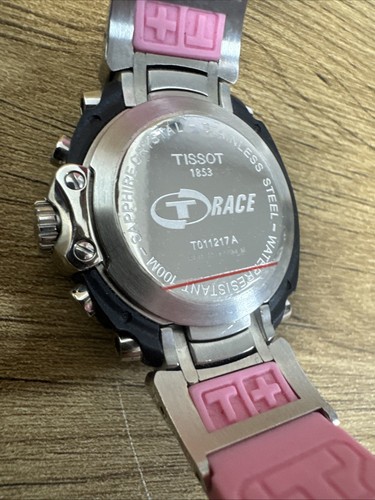 Tissot T-Race Chronograph Watch T011217A – Pink Dial – Swiss Made – 100M WR - Picture 7 of 11