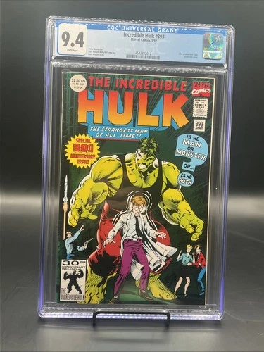 Incredible Hulk #393 (Marvel Comics May 1992) CGC Graded 9.4 White Pages foil