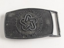 Vintage 1976 American Revolution Bicentennial Belt Buckle Lee Co NY 1776-1976
