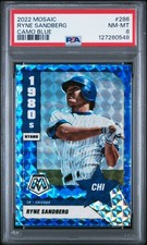 2022 PANINI MOSAIC CAMO BLUE #286 RYNE SANDBERG PSA 8