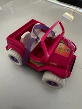 Kelly Power Wheels Jeep 1997 Barbie Doll Toy Pink Vintage Car Battery Powered 