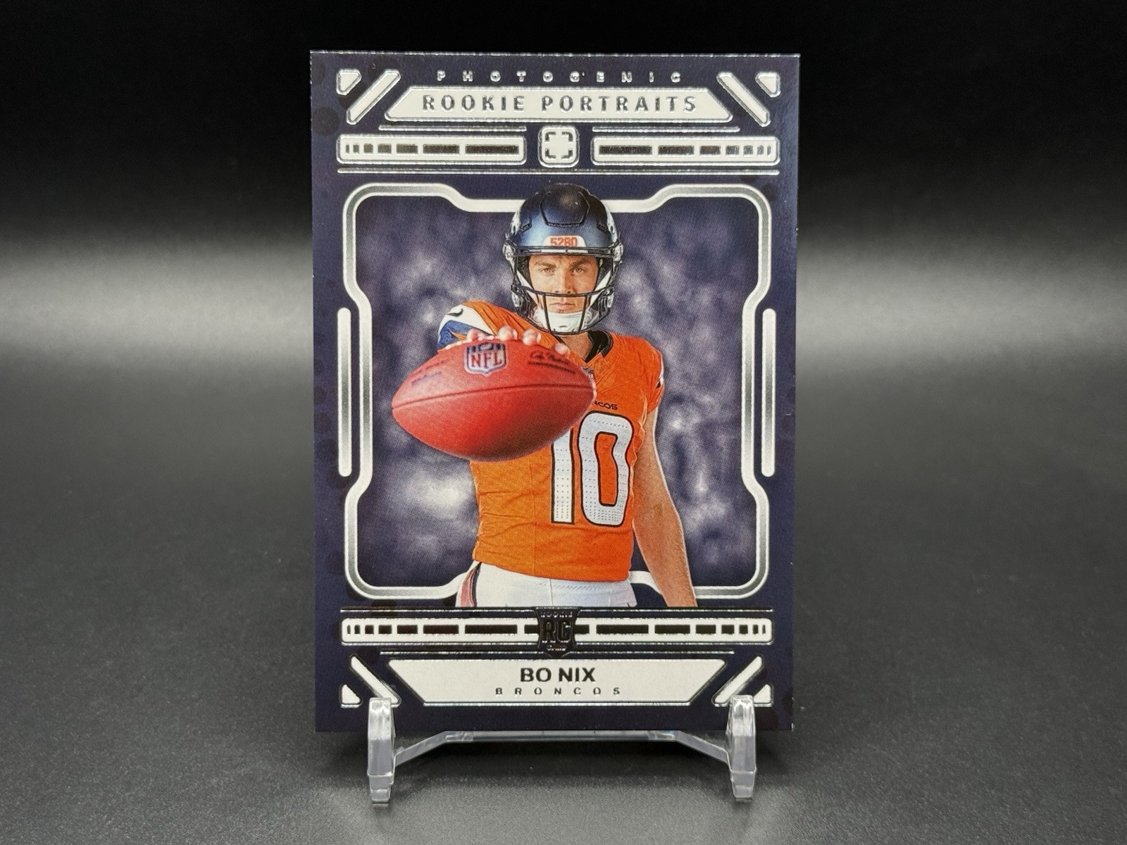 2024 Photogenic - Bo Nix (RC) - Rookie Portraits - #196 - Broncos
