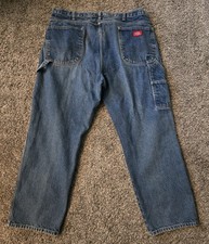 Dickies Men's Carpenter Jeans Denim Mefium Wash Workwear 40x30