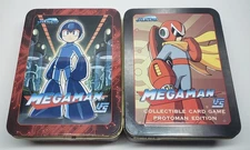 UFS Megaman and Protoman Tins - Jasco Games - Cards NM, Tins show wear/age