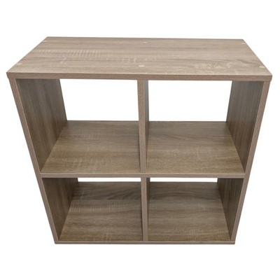 Home Garden Direct Jane 2x2 Eiche Würfel Aufbewahrung 4 Regale hinten offen 60cm eckig