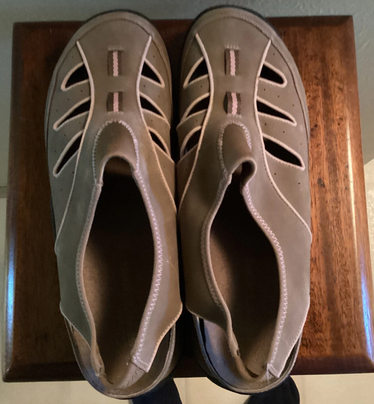 Sandali Clarks Springers punta chiusa donna taglia 11 marrone tortora usati in ottime condizioni