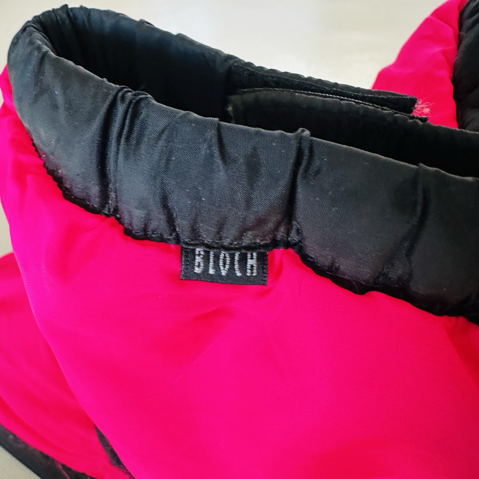 BLOCH Warm-Up Booties Adult Large Pink Black Dance Ballet Slipper Covers L Excel