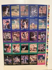 1988 THE STAR CO. GOLD UNCUT SHEET HERSHISER,CLEMENS,PUCKETT,CANSECO+MATTINGLY