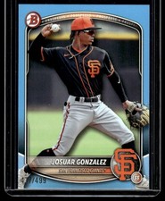 JOSUAR GONZALEZ 2025 BOWMAN DRAFT SKY BLUE BORDER #BD-182 477/499