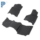 3Pcs All Weather Car Floor Mats Liners For Dodge Ram 2500 3500 2019-2025 TPE Blk