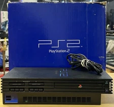 Sony PlayStation 2 Black Console w/ HDD Network Adapter And Original Box TESTED