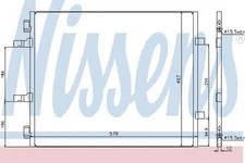 Nissens Condenser for Renault Trafic dCi 90 M9R782 2.0 May 2010 to May 2015
