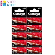 20 CAMELION ALKALINE BATTERIES LR521 LR63 AG0 1.5V NO MERCURY EXP 2026 10BL NEW