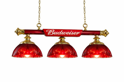 Budweiser Beer Eagles 3 Lamp Double Sided Pool Table Light-NO SHIPPING!!!