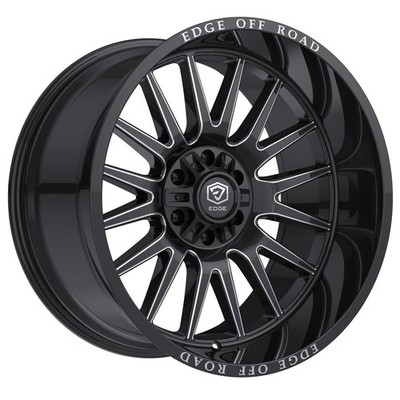 20'' Edge Off Road 305BM Gloss Black Milled Accents Wheel 20x10 5x5 5x5.5 -12mm R