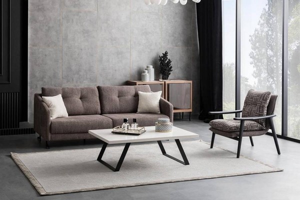 Sofagarnitur Couchgarnitur Sofa 3 Sitzer Sessel Abnehmbares Sitzkissen 2Tlg-image