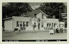 Standard Gas Station Webb Lake WI Wisconsin RPPC Photo Postcard COPY