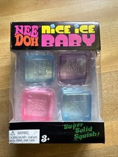 Nee Doh Nice Ice Baby Cubes - Super Solid Squish - Brand New/Sealed 4 Pack