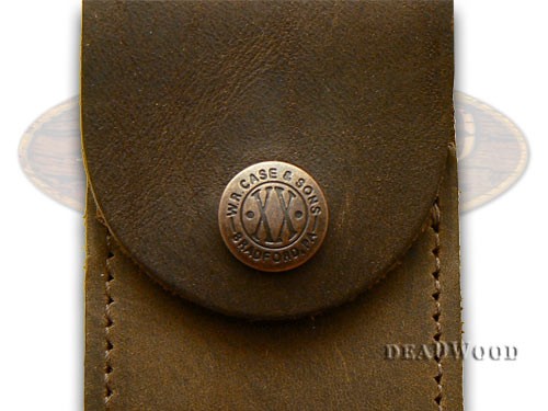 Case xx Genuine Brown Soft Leather Pocket Knife Belt Sheath 50003 - Picture 2 of 4