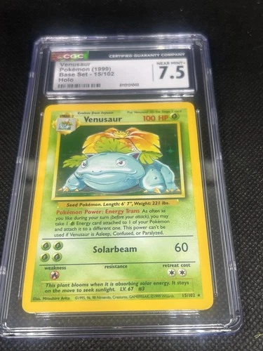1999 Pokemon Base Set Holo #15 Venusaur CGC 7.5