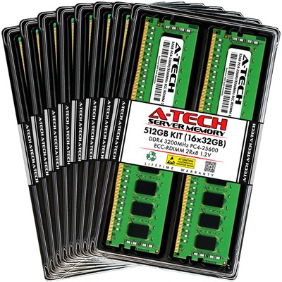 512GB 16x 32GB PC4-3200 RDIMM Synology SA Series SA6400 Memory RAM